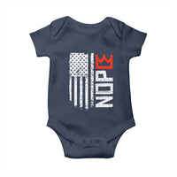 Funny Nope No Kings Vintage American Flag Baby Onesie - Wonder Print Shop