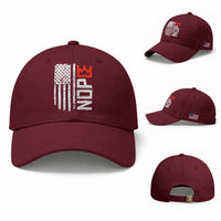 Funny Nope No Kings Vintage American Flag Baseball Cap
