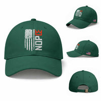 Funny Nope No Kings Vintage American Flag Baseball Cap
