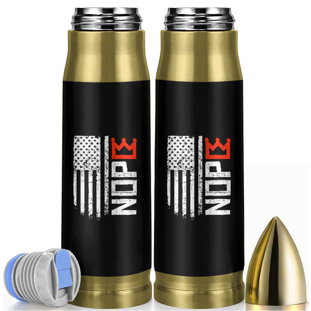 Funny Nope No Kings Vintage American Flag Bullet Tumbler - Wonder Print Shop