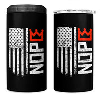 Funny Nope No Kings Vintage American Flag 4 in 1 Can Cooler Tumbler - Wonder Print Shop