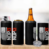 Funny Nope No Kings Vintage American Flag 4 in 1 Can Cooler Tumbler - Wonder Print Shop
