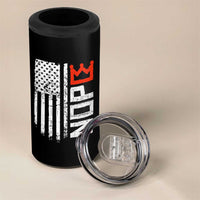 Funny Nope No Kings Vintage American Flag 4 in 1 Can Cooler Tumbler - Wonder Print Shop