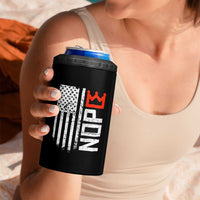 Funny Nope No Kings Vintage American Flag 4 in 1 Can Cooler Tumbler - Wonder Print Shop