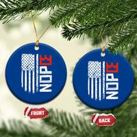 Funny Nope No Kings Vintage American Flag Ceramic Ornament - Wonder Print Shop