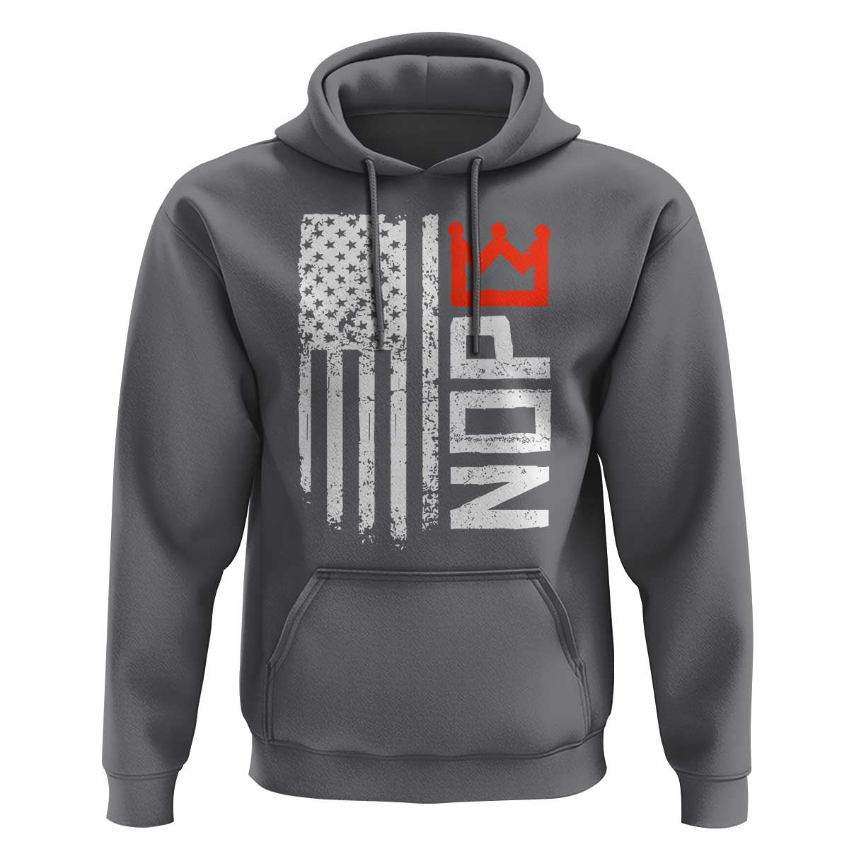 Funny Nope No Kings Vintage American Flag Hoodie - Wonder Print Shop