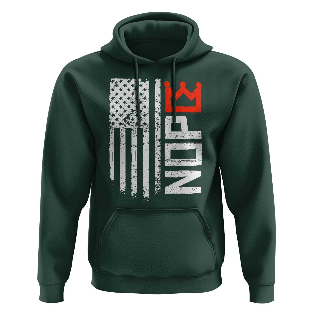 Funny Nope No Kings Vintage American Flag Hoodie - Wonder Print Shop