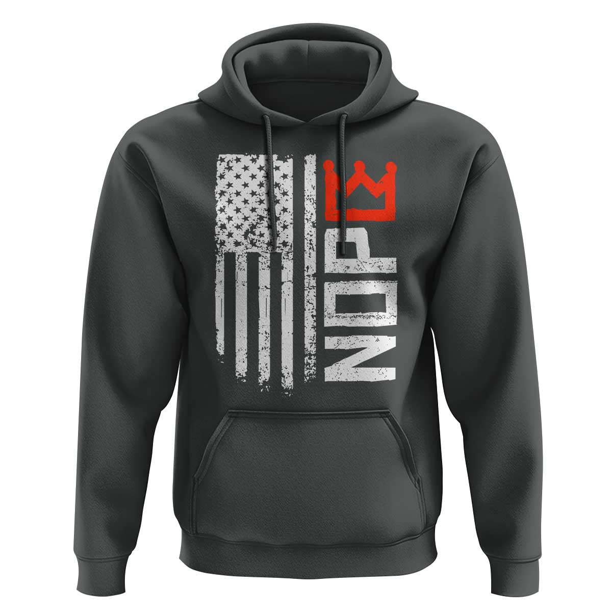 Funny Nope No Kings Vintage American Flag Hoodie - Wonder Print Shop