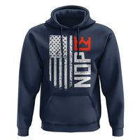 Funny Nope No Kings Vintage American Flag Hoodie - Wonder Print Shop