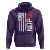 Funny Nope No Kings Vintage American Flag Hoodie - Wonder Print Shop
