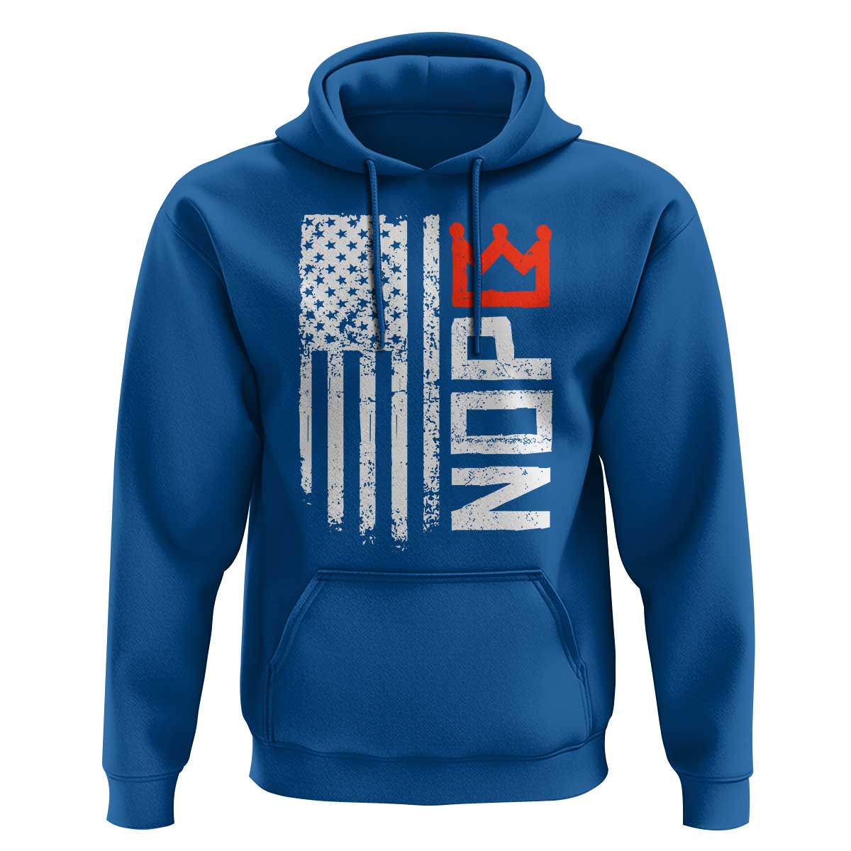 Funny Nope No Kings Vintage American Flag Hoodie - Wonder Print Shop