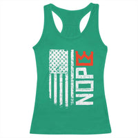 Funny Nope No Kings Vintage American Flag Racerback Tank Top - Wonder Print Shop