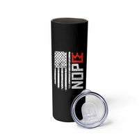 Funny Nope No Kings Vintage American Flag Skinny Tumbler - Wonder Print Shop