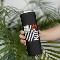 Funny Nope No Kings Vintage American Flag Skinny Tumbler - Wonder Print Shop