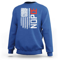 Funny Nope No Kings Vintage American Flag Sweatshirt - Wonder Print Shop