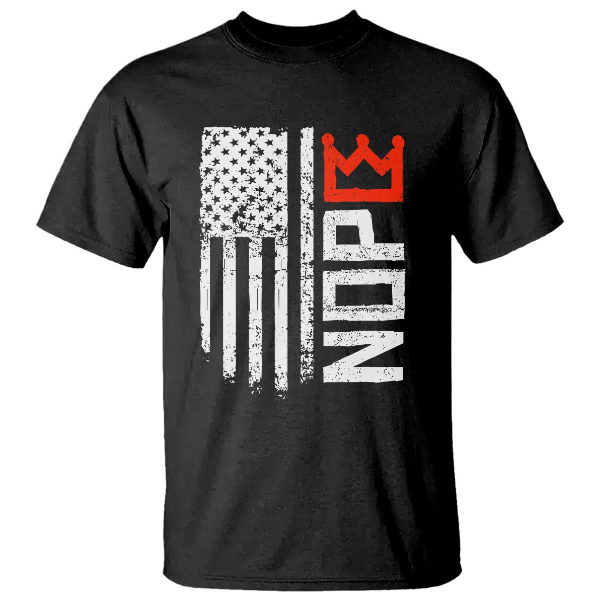 Funny Nope No Kings Vintage American Flag T Shirt - Wonder Print Shop