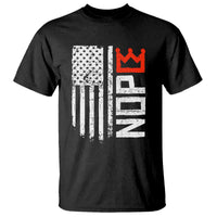 Funny Nope No Kings Vintage American Flag T Shirt - Wonder Print Shop