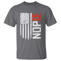 Funny Nope No Kings Vintage American Flag T Shirt - Wonder Print Shop
