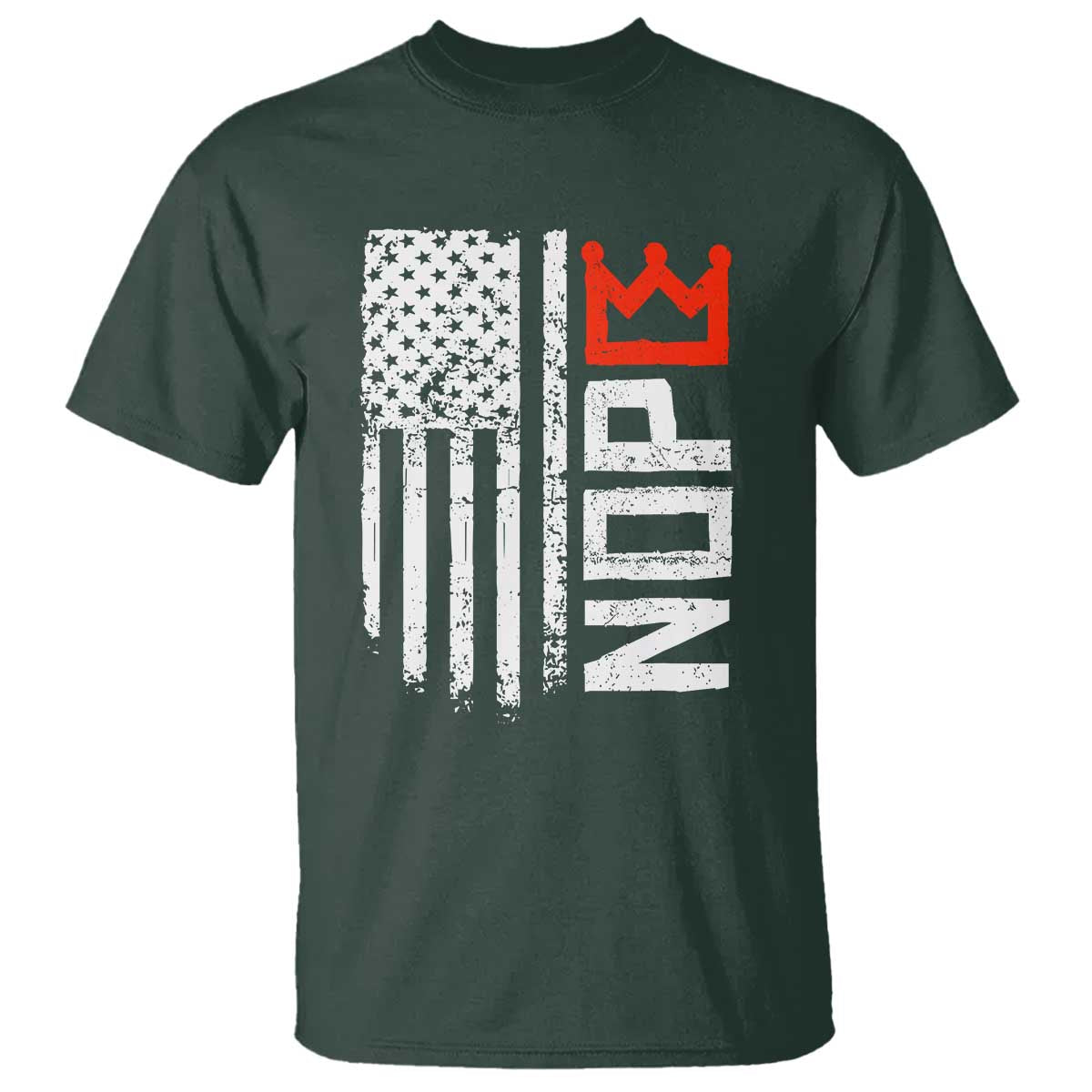 Funny Nope No Kings Vintage American Flag T Shirt - Wonder Print Shop