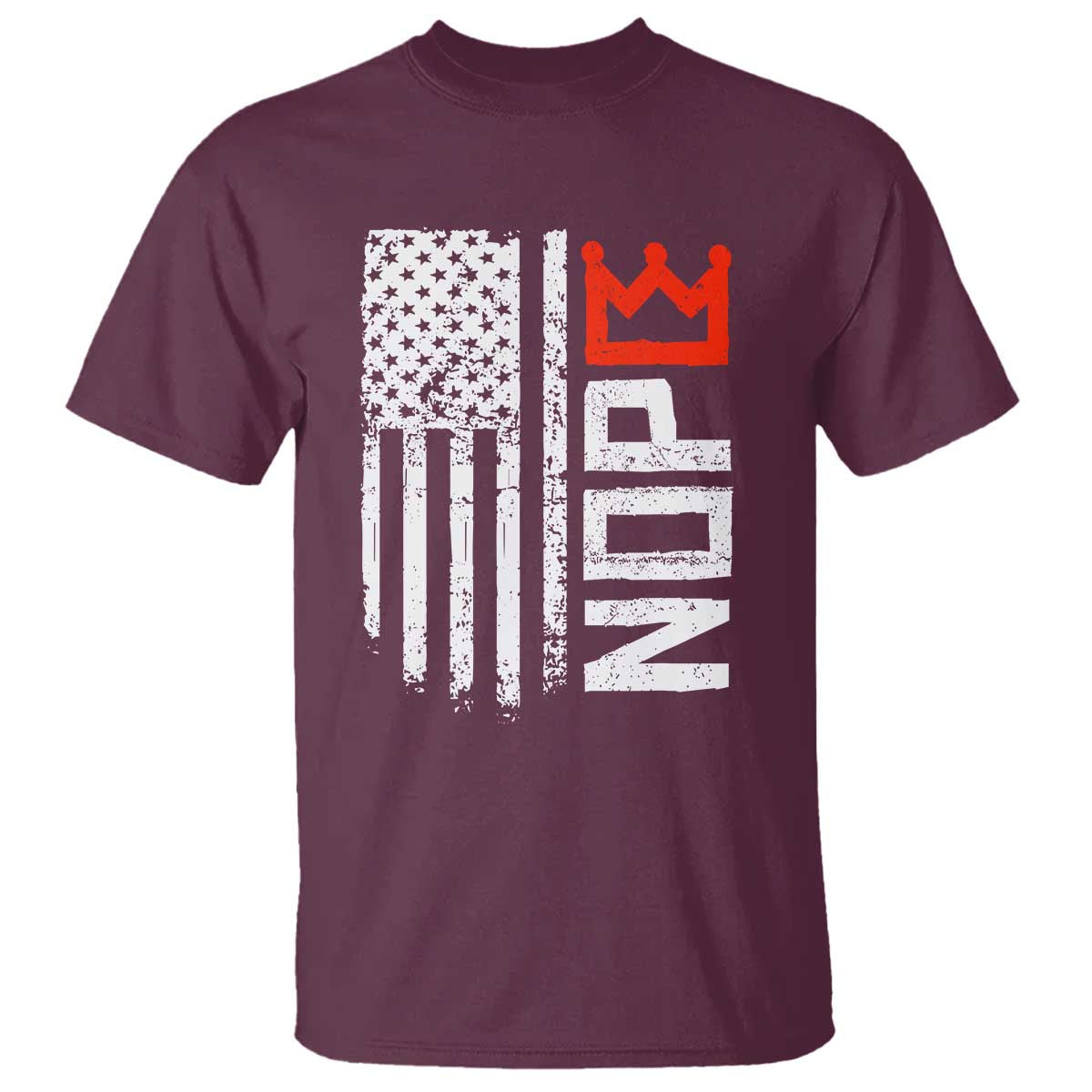 Funny Nope No Kings Vintage American Flag T Shirt - Wonder Print Shop