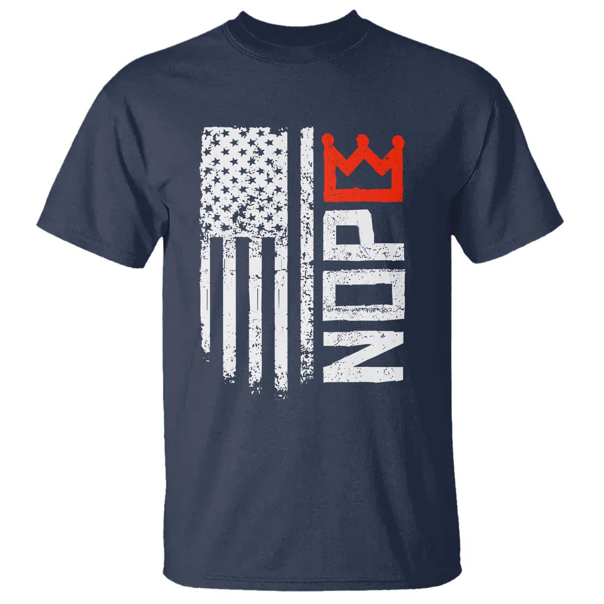 Funny Nope No Kings Vintage American Flag T Shirt - Wonder Print Shop