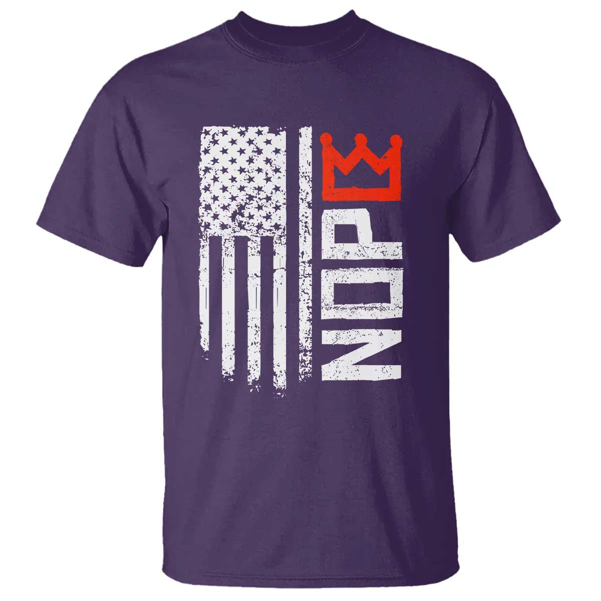 Funny Nope No Kings Vintage American Flag T Shirt - Wonder Print Shop