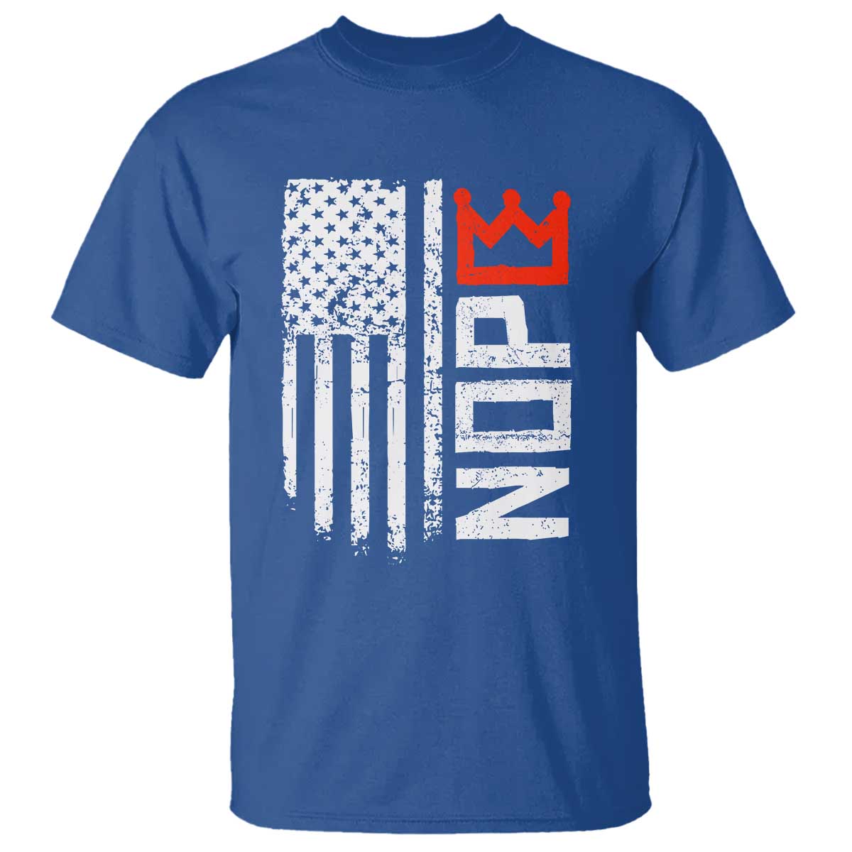 Funny Nope No Kings Vintage American Flag T Shirt - Wonder Print Shop