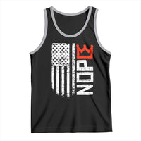 Funny Nope No Kings Vintage American Flag Tank Top - Wonder Print Shop