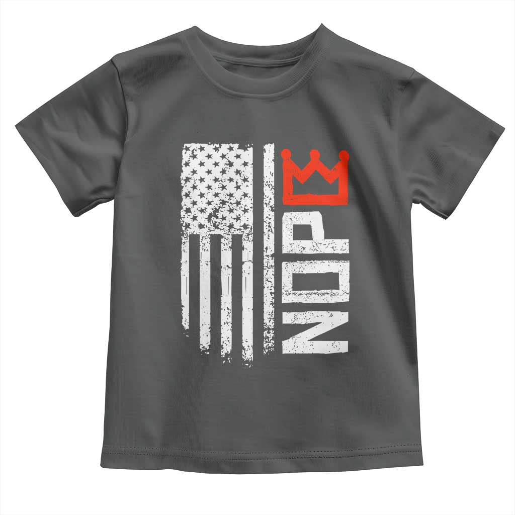 Funny Nope No Kings Vintage American Flag Toddler T Shirt - Wonder Print Shop