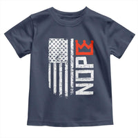 Funny Nope No Kings Vintage American Flag Toddler T Shirt - Wonder Print Shop