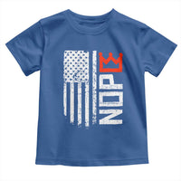 Funny Nope No Kings Vintage American Flag Toddler T Shirt - Wonder Print Shop