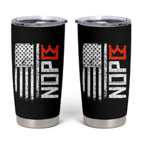 Funny Nope No Kings Vintage American Flag Tumbler Cup - Wonder Print Shop