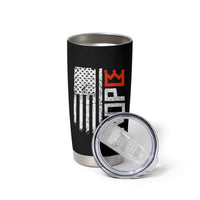 Funny Nope No Kings Vintage American Flag Tumbler Cup - Wonder Print Shop