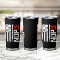 Funny Nope No Kings Vintage American Flag Tumbler Cup - Wonder Print Shop