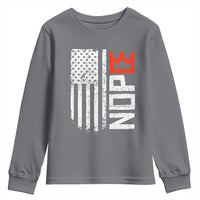 Funny Nope No Kings Vintage American Flag Youth Sweatshirt - Wonder Print Shop