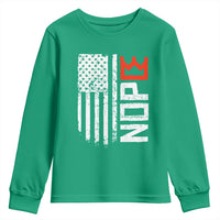 Funny Nope No Kings Vintage American Flag Youth Sweatshirt - Wonder Print Shop
