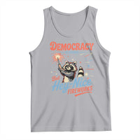 Funny Democracy Is Dying But Hey Nice Fireworks Tank Top Racoon 4th Of July - Wonder Print Shop