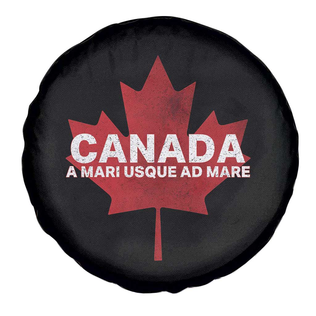 Funny Canada A Mari Usque Ad Mare Spare Tire Cover Canadian Flag Patriotic - Wonder Print Shop
