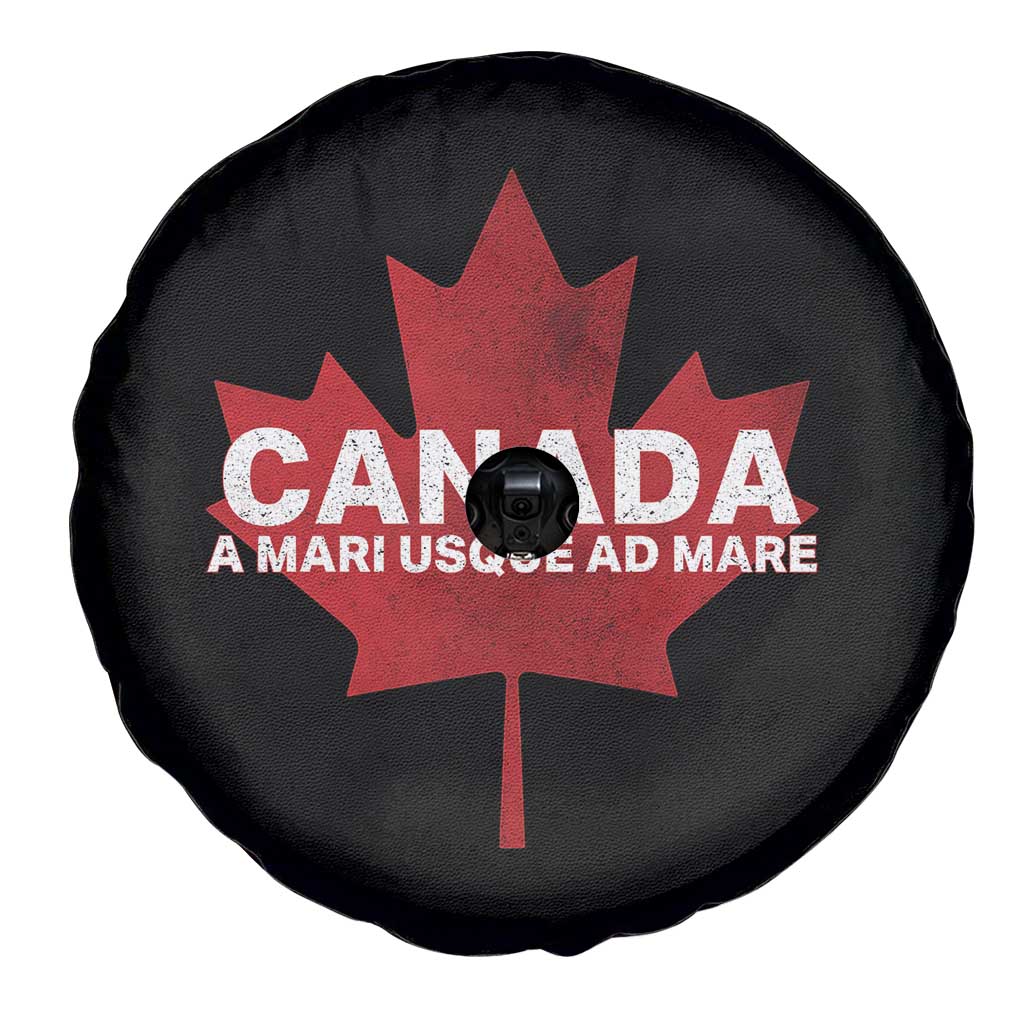 Funny Canada A Mari Usque Ad Mare Spare Tire Cover Canadian Flag Patriotic - Wonder Print Shop
