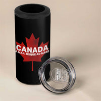 Funny Canada A Mari Usque Ad Mare 4 in 1 Can Cooler Tumbler Canadian Flag Patriotic - Wonder Print Shop