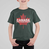 Funny Canada A Mari Usque Ad Mare T Shirt For Kid Canadian Flag Patriotic - Wonder Print Shop