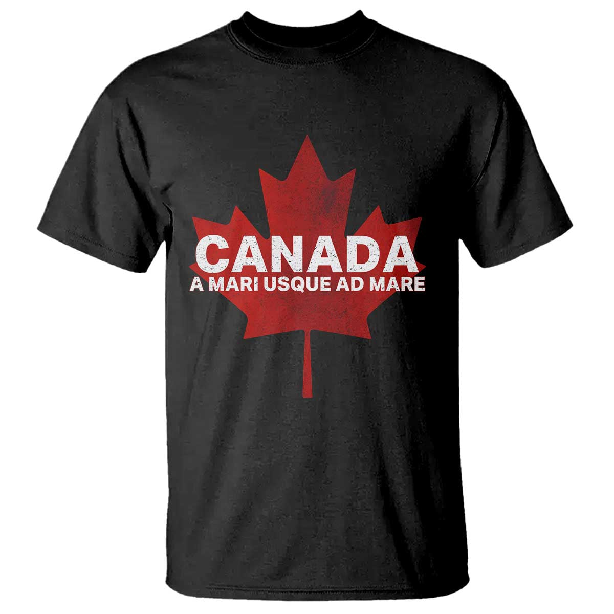 Funny Canada A Mari Usque Ad Mare T Shirt Canadian Flag Patriotic - Wonder Print Shop