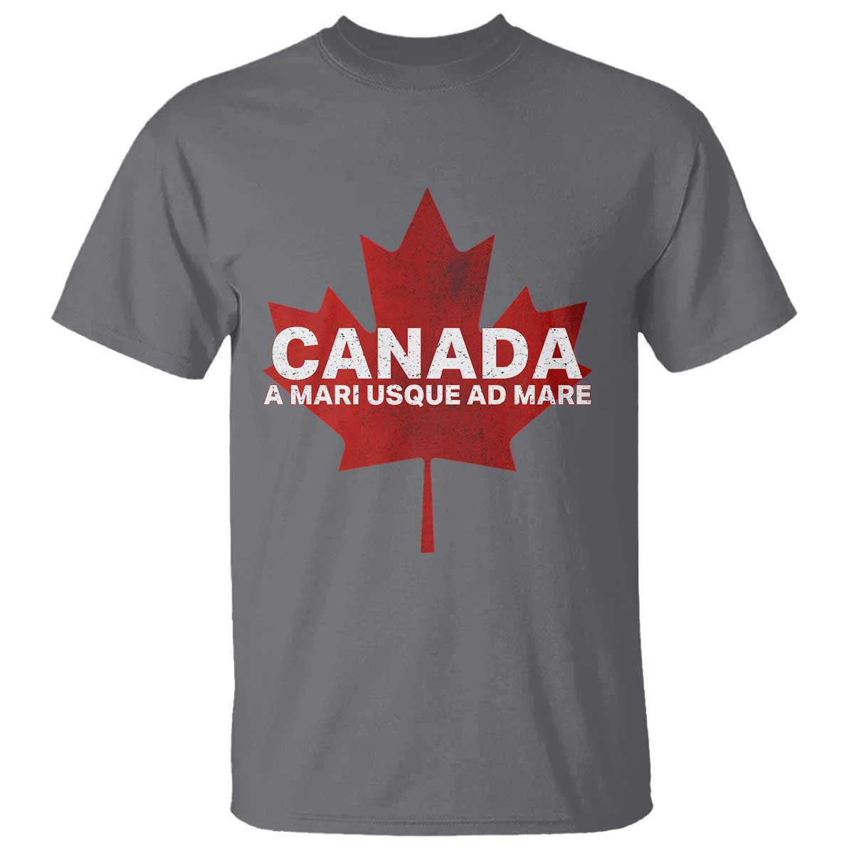 Funny Canada A Mari Usque Ad Mare T Shirt Canadian Flag Patriotic - Wonder Print Shop