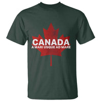 Funny Canada A Mari Usque Ad Mare T Shirt Canadian Flag Patriotic - Wonder Print Shop