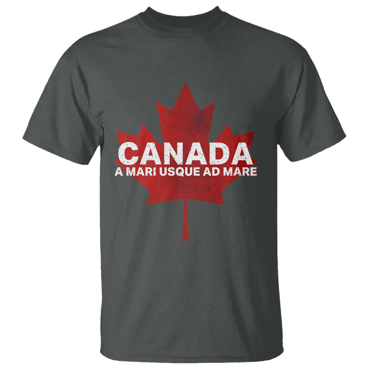 Funny Canada A Mari Usque Ad Mare T Shirt Canadian Flag Patriotic - Wonder Print Shop