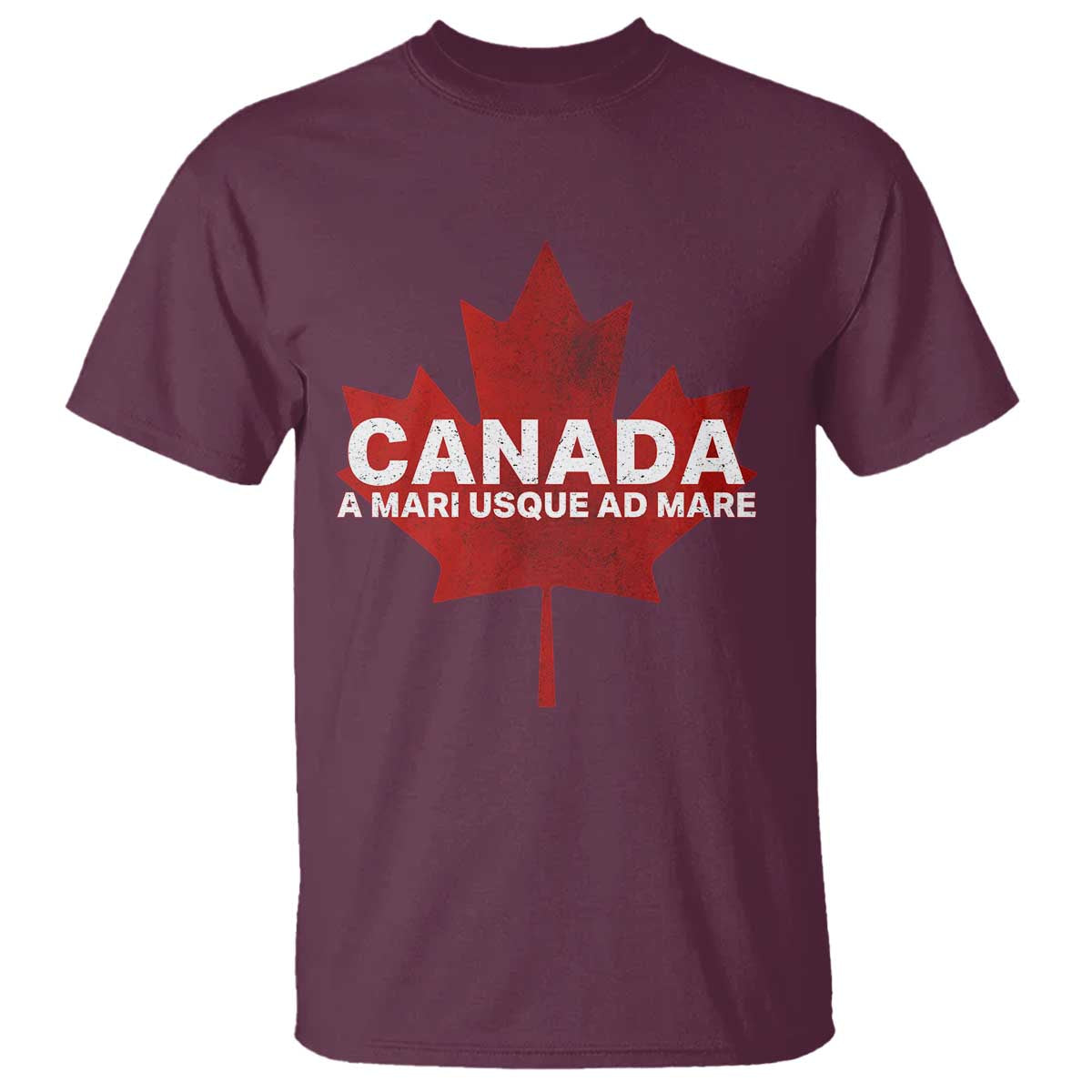 Funny Canada A Mari Usque Ad Mare T Shirt Canadian Flag Patriotic - Wonder Print Shop