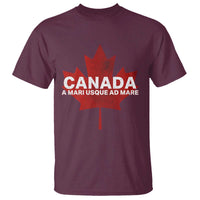 Funny Canada A Mari Usque Ad Mare T Shirt Canadian Flag Patriotic - Wonder Print Shop