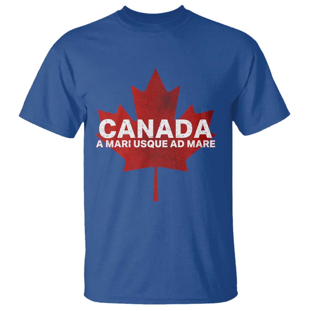 Funny Canada A Mari Usque Ad Mare T Shirt Canadian Flag Patriotic - Wonder Print Shop