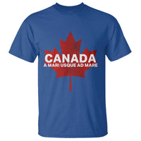 Funny Canada A Mari Usque Ad Mare T Shirt Canadian Flag Patriotic - Wonder Print Shop