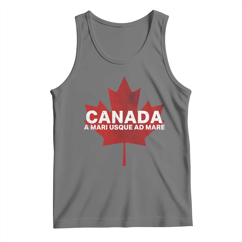 Funny Canada A Mari Usque Ad Mare Tank Top Canadian Flag Patriotic - Wonder Print Shop